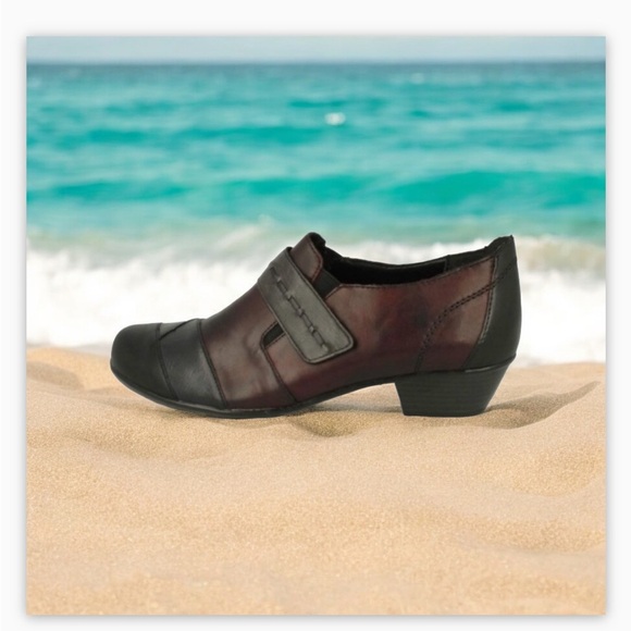 Remonte MaryJane Shoe -Genuine Leather-Wine-Black  Comfort Tech-Sz 39-8.5 -NEW☀️ - Picture 4 of 16